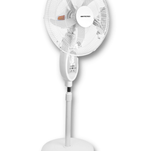 Ventilador de pedestal recargable Premier de 18 pulgadas, ideal para combatir el calor de manera eficiente