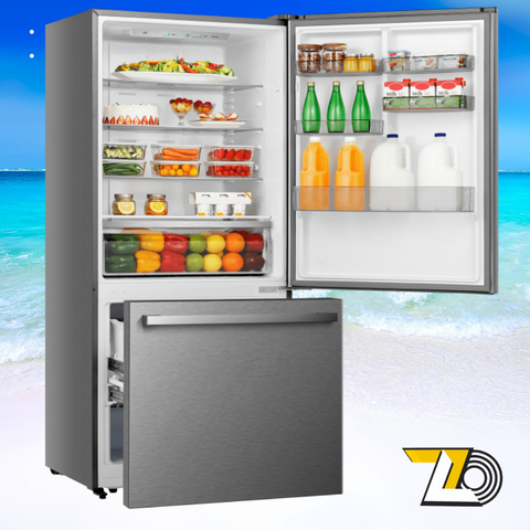 Imagen de un refrigerador Hisense de 17 pies cúbicos, una solución de almacenamiento de alimentos eficiente.