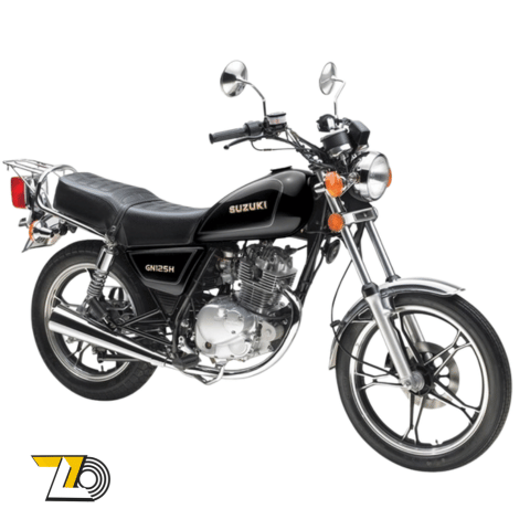 Moto SUZUKI GN125F, ideal para movilidad urbana y carretera, con diseño moderno y bajo consumo de combustible.