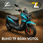 Moto eléctrica BUHO TF 80AH MISHOZUKI vista lateral, batería lithium ion 72V, luces LED, llanta 120/80-12.