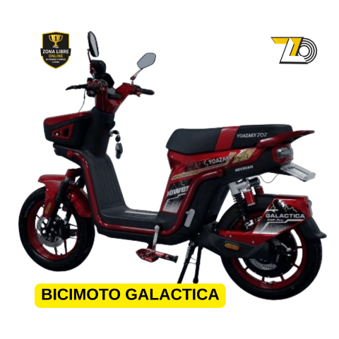 Bicimoto eléctrica Galactica 48V 50Ah ideal para transporte en Cuba