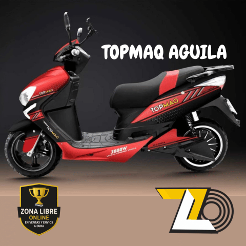 Moto Eléctrica Topmaq Águila 72V 45AH 3000W con batería de litio, motor potente y diseño moderno para movilidad eficiente.