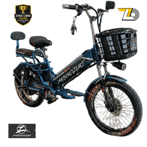 Bicicleta eléctrica Mishozuki E-Bike 3.0 con motor de hasta 2000W, batería lithium, panel digital y frenos de disco