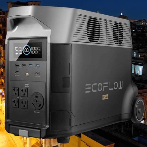 ECOFLOW DELTA Pro 3600Wh estación de energía portátil solar con salida AC 3600W para respaldo eléctrico doméstico